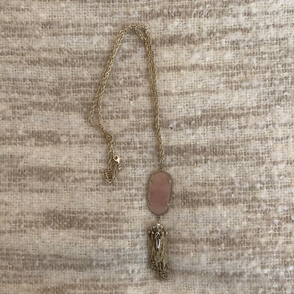 Kendra Scott Rayne Necklace in Rose Quartz - Picture 1 of 4